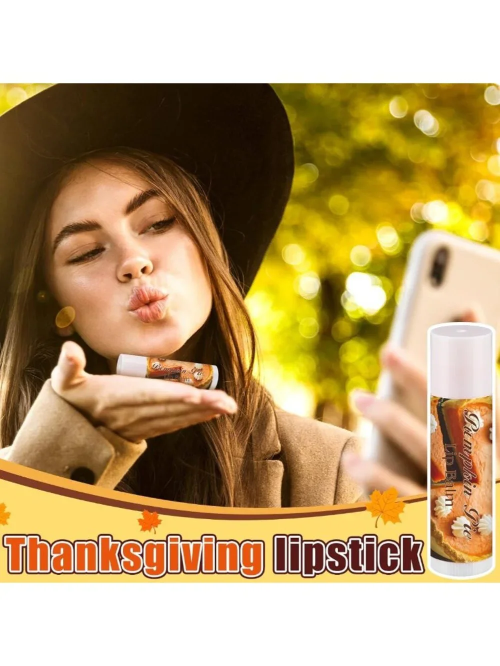 100 Pcs Pumpkin Pie Scented Lip Balms | Fall Party Favors & Gifts for Women